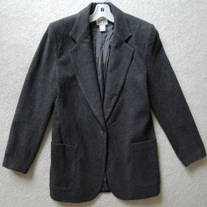 Ladies Jacket Size 10 T - Gray Wool Blazer $145 Value by Jacqueline Ferrar NEW